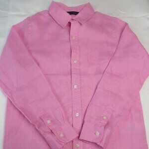 NEW w/ TAG Janie and Jack Boys Button Down | Linen | Pink | Size 7